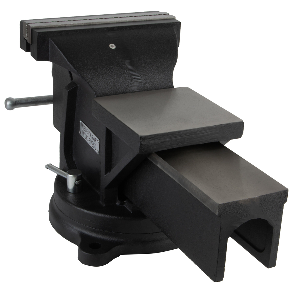 WDK-BV250 Профессиональные слесарные тиски поворотные с наковальней 250 мм