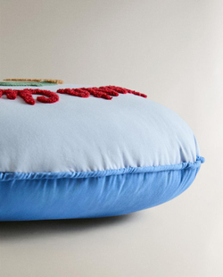 ZARA HOME ДЕТСКАЯ ПОДУШКА «СОБАКА», СИНИЙ