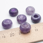 Аметист, размер 14 мм, диаметр отверстия 5 мм, цена за 1 шт