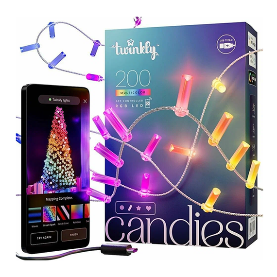 Умная гирлянда Twinkly Candies Candles RGB 200 (TWKC200RGB-T)