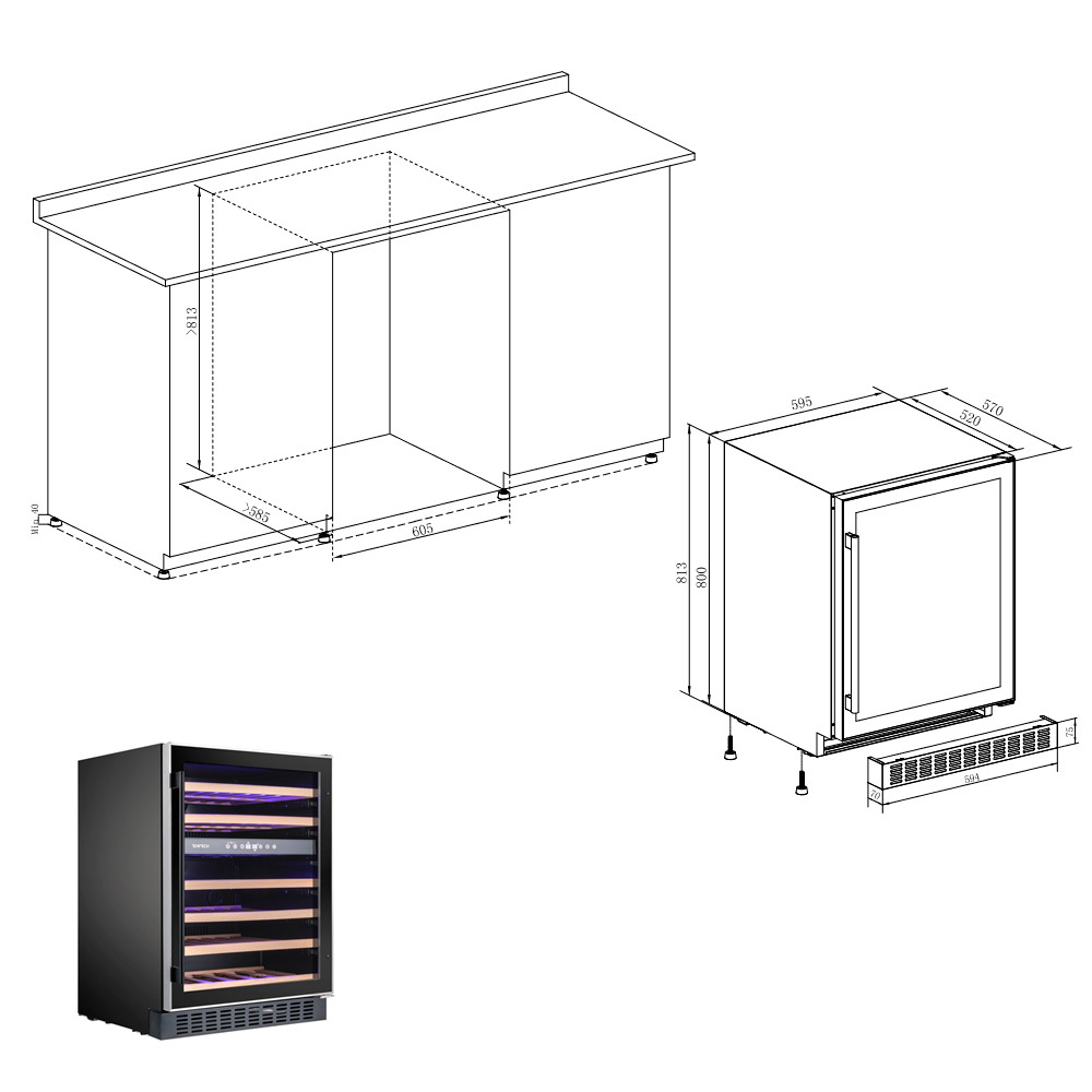 Винный шкаф Temptech WPX60DCB