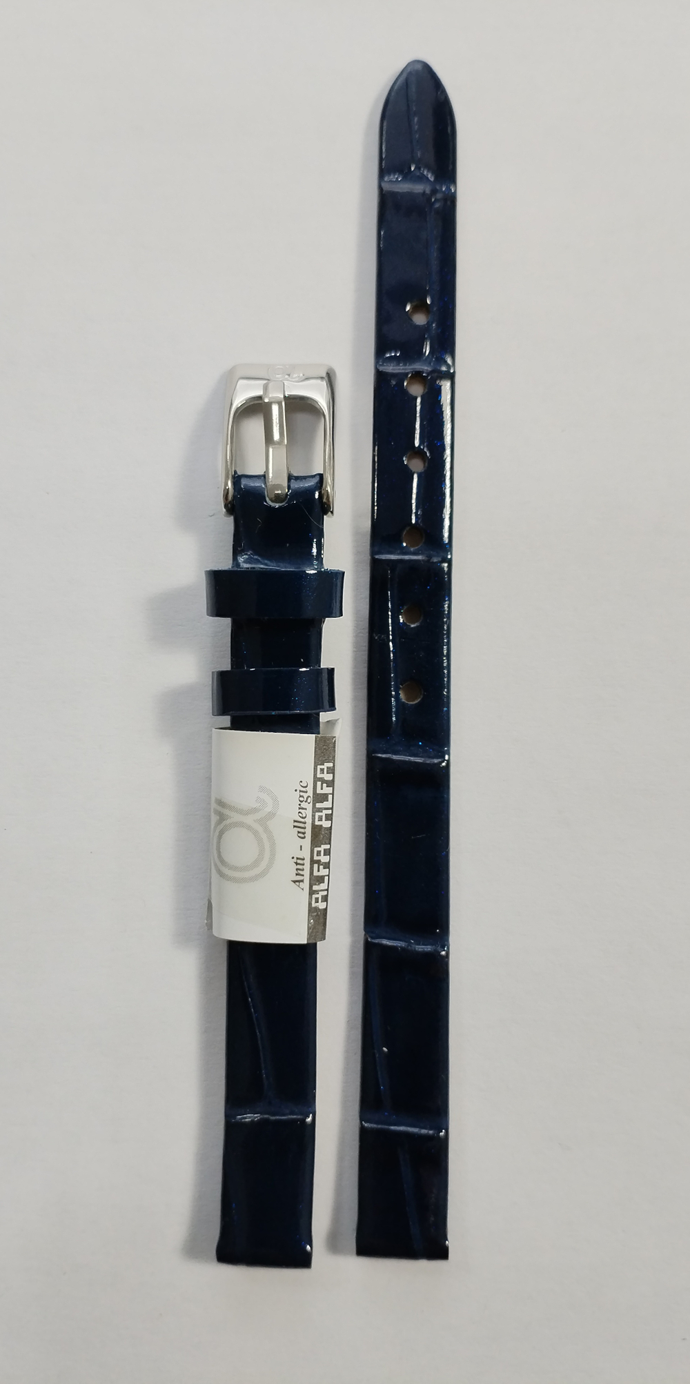 8 мм. Ремень из натуральной кожи. Лаковый крокодил.