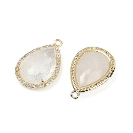 Подвеска Капля 24,5мм, кварц