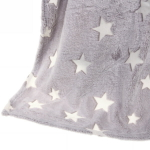 Плед 150*200см «Neon-Звезды» светящийся, цвет серый, микрофлис Ультрамарин