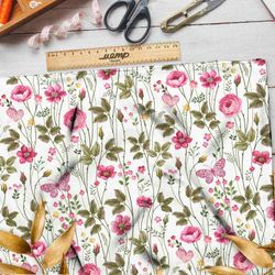 Ткань лен полевые соцветия