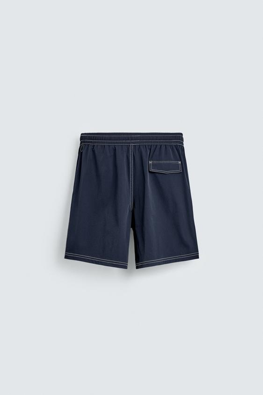 ZARA ДЛИННЫЕ ПЛАВКИ С КОНТРАСТНОЙ ОТСТРОЧКОЙ, МОРСКОЙ СИНИЙ