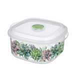 Емкость для СВЧ "Bergamo" 1,6л с клапаном с декором (бесцветный)