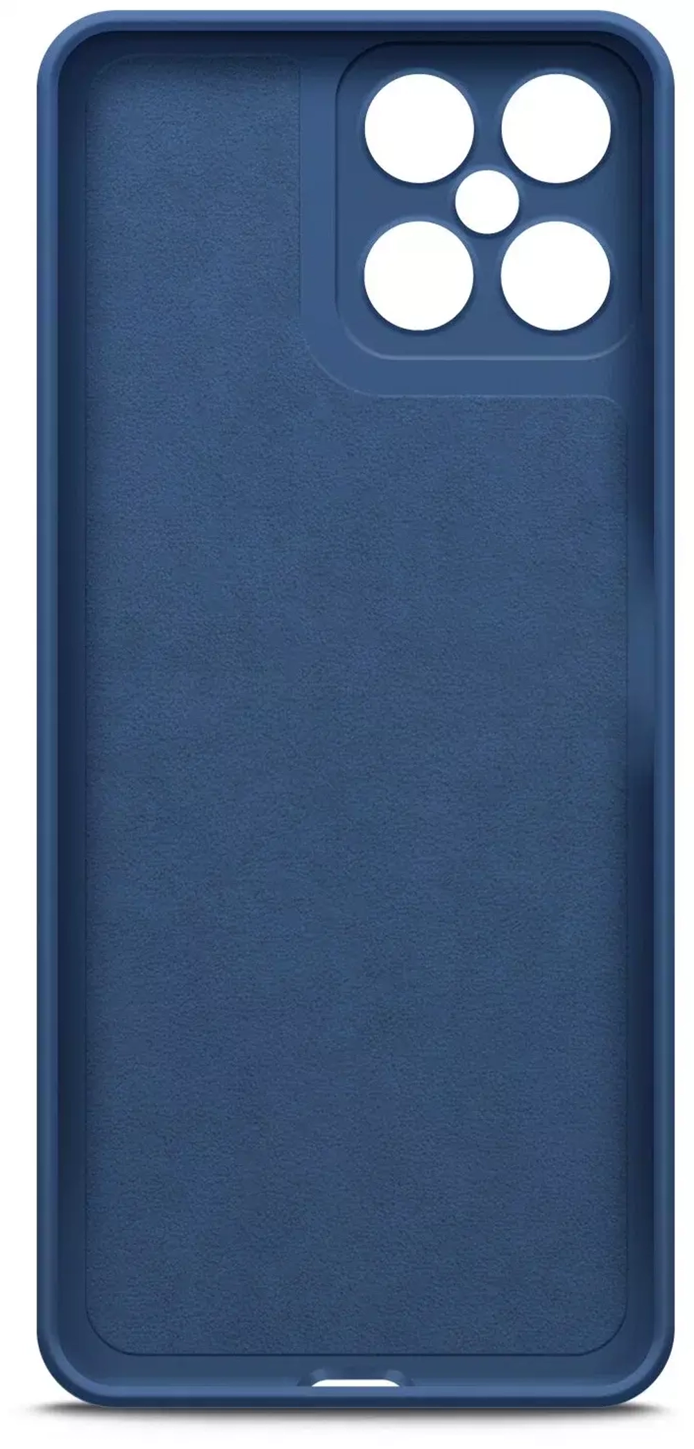 Силиконовый чехол с микрофиброй для Honor X8  blue DF