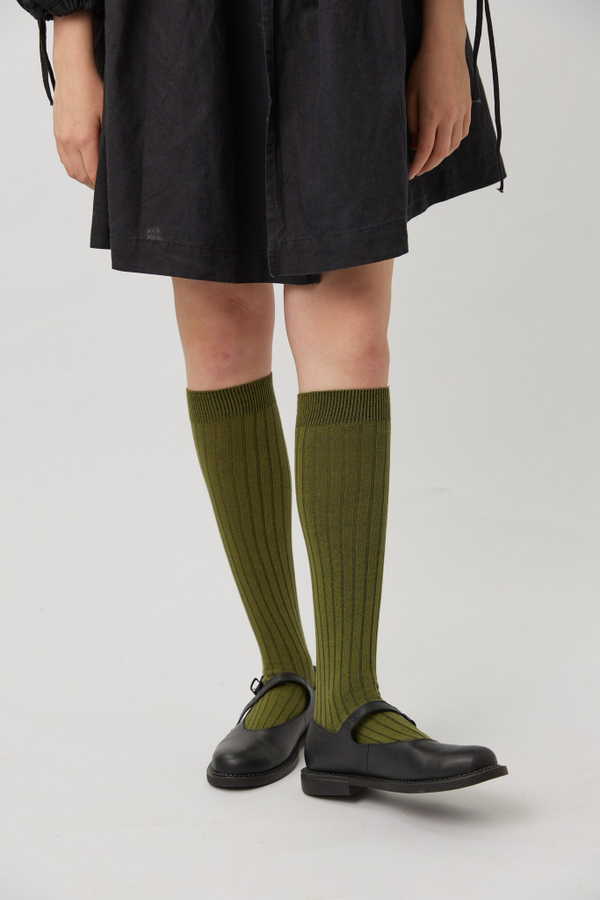 Гольфы из хлопка травяного цвета