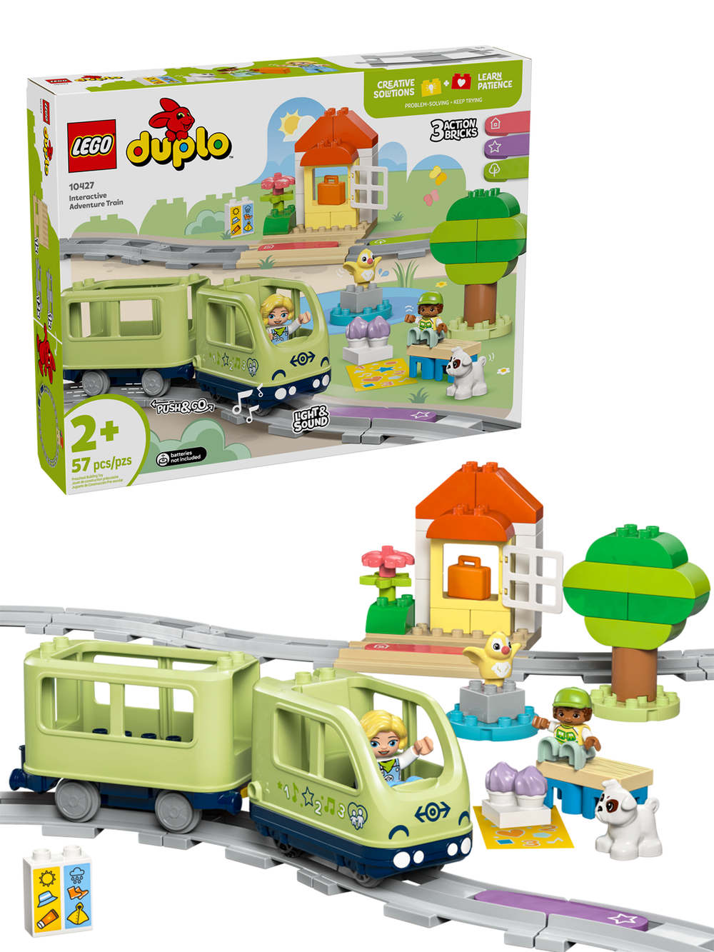 Конструктор LEGO DUPLO лего 10427 Железнодорожный туннель и пути, для детей 2+