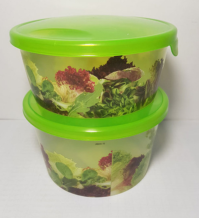 Комплект ёмкостей д/продуктов Браво с декор.круглых 0,5л+0,75л