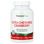 NaturesPlus, Ultra Chewable Cranberry®, 90 жевательных таблеток в форме сердца