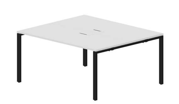 Составной стол Strike на 2 рабочих места 1580х1366х750мм (2 металлических аутлета)