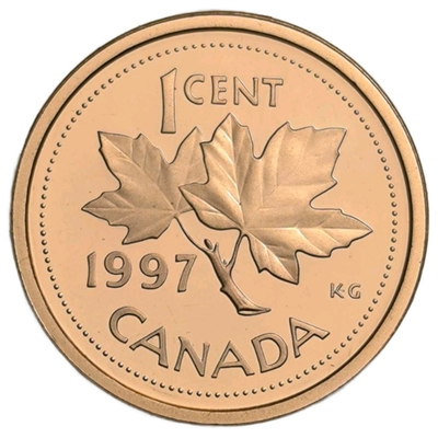 Монета 1 цент 1997 год Канада (пруф)