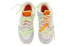 OFF-WHITE x Nike Dunk Low "The 50" NO.43 leather joint style green shoelaces orange buckle casual shock absorption non-slip wear-resistant low-top sneakers for men and women the same gray and white