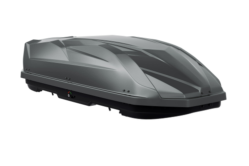 Автобокс на крышу автомобиля "Cybort Enzo Exclusive" 530 л, двухсторонний (темно-серый матовый) / ТюнАвто