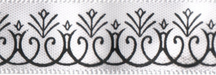 Лента атласная 12 мм  с рисунком, цв.O9001/113