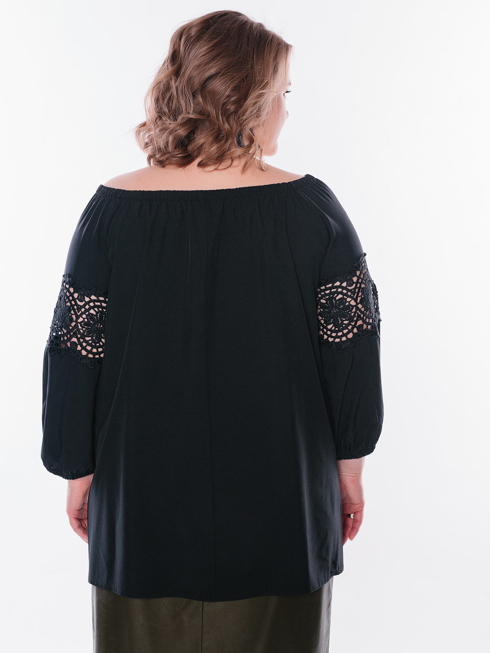 Блуза Б308-13 54-68 990 руб бенгалин и кружево (8)