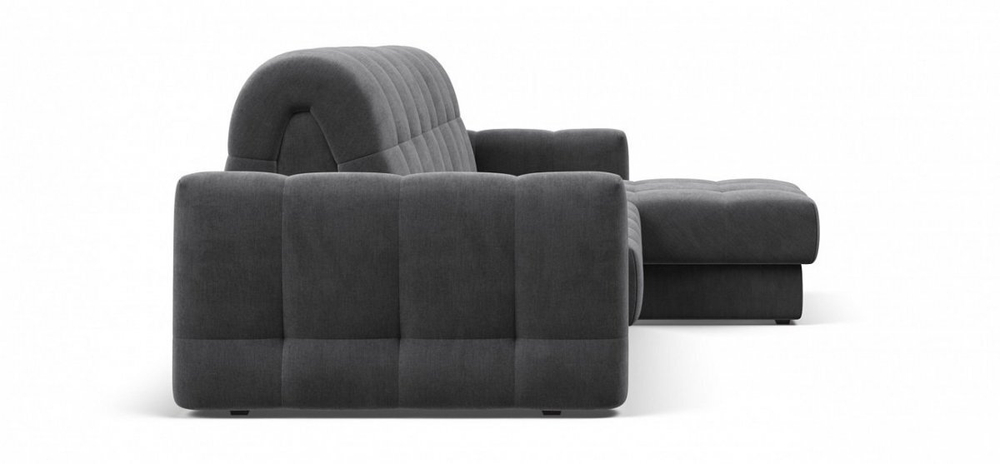 Угловой диван Босс Слип 160 Велюр Монолит серый