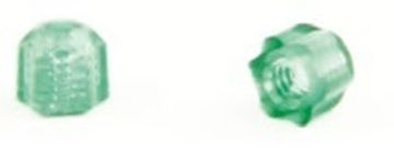 Колпачок пластиковый  звездочка, зеленый1.4, 100 шт.