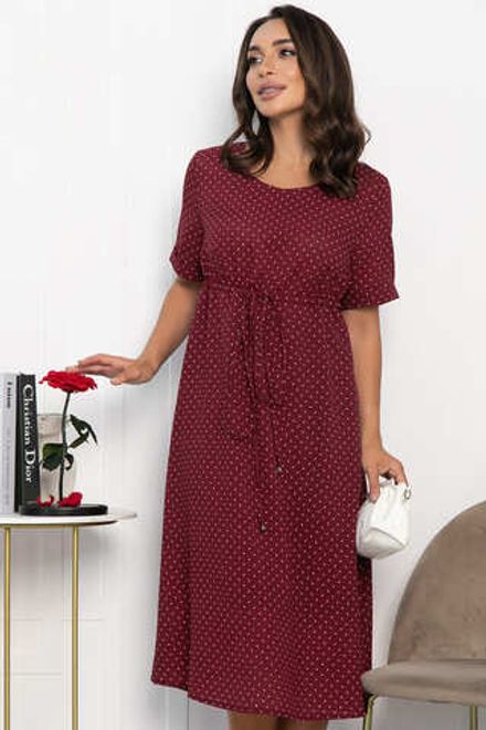 Платье Майя (бордовое/горох) П13984-3М LT Collection