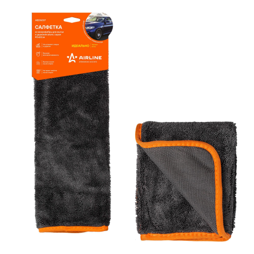Салфетка Airline микрофибра серая 40 х 60 см