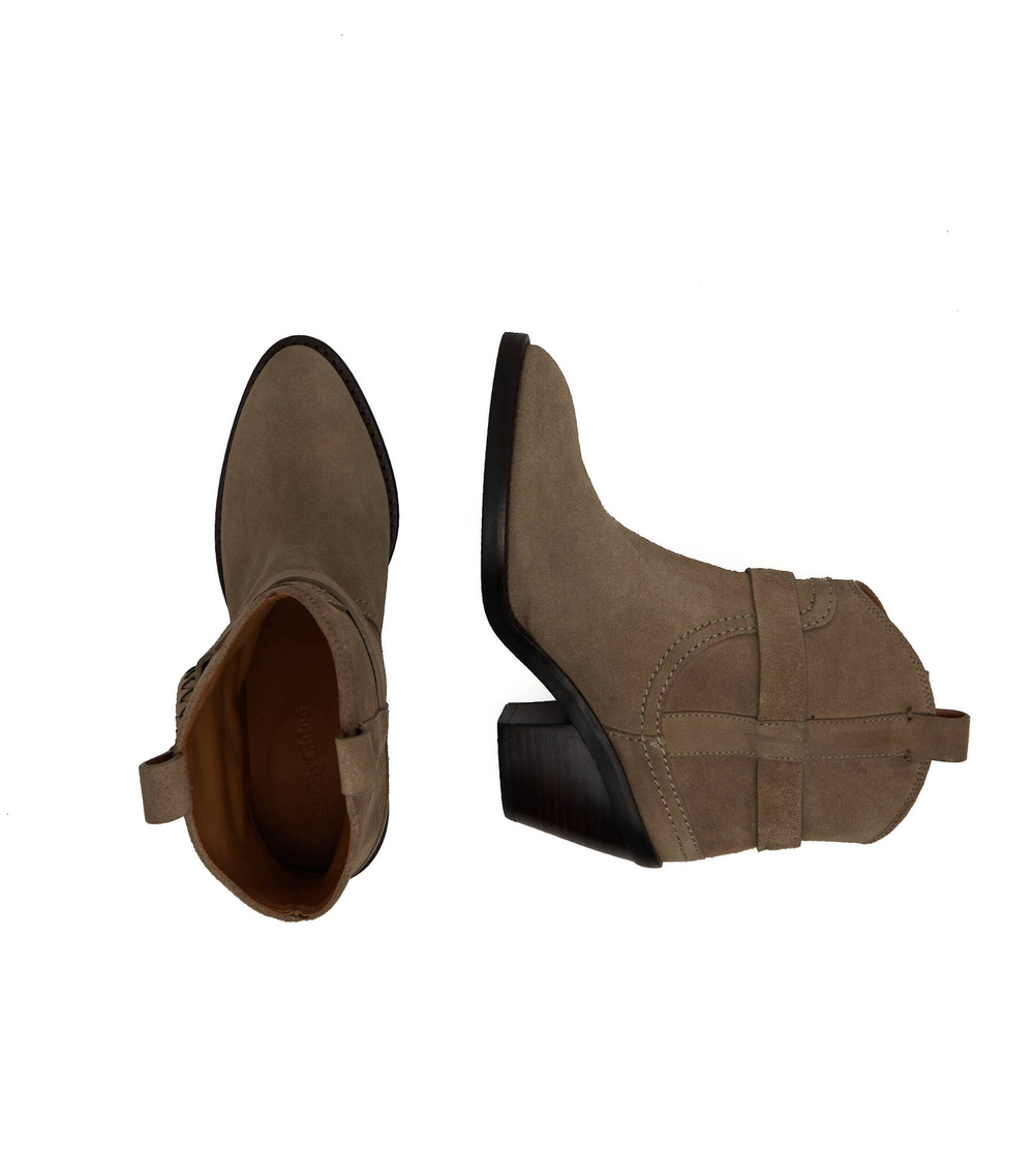 Кожаные ковбойки See By Chlo\u00e9 - бежевый(SB39065A 18130)