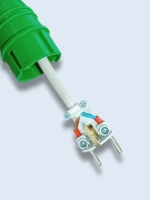 Удлинитель IP54 двухместный PVC 2х2,5 10 метров, зеленый