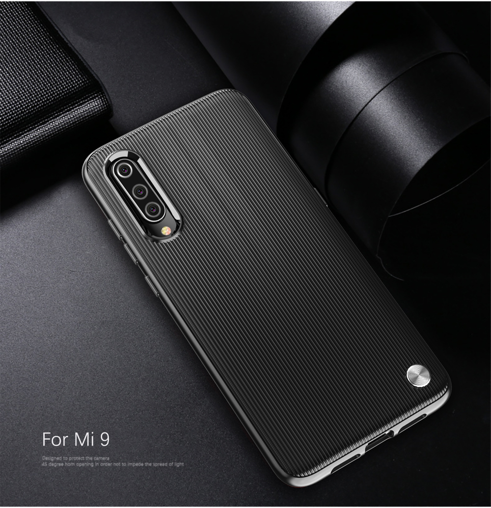 Чехол для Xiaomi Mi 9 (9 Pro 5G) цвет Black (черный), серия Bevel от Caseport