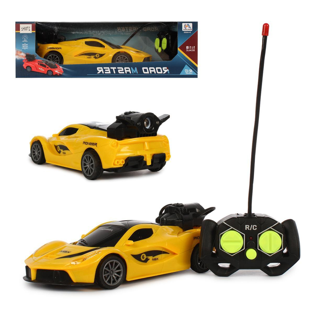 Машина классическая на РУ, красная, коробка 338-46