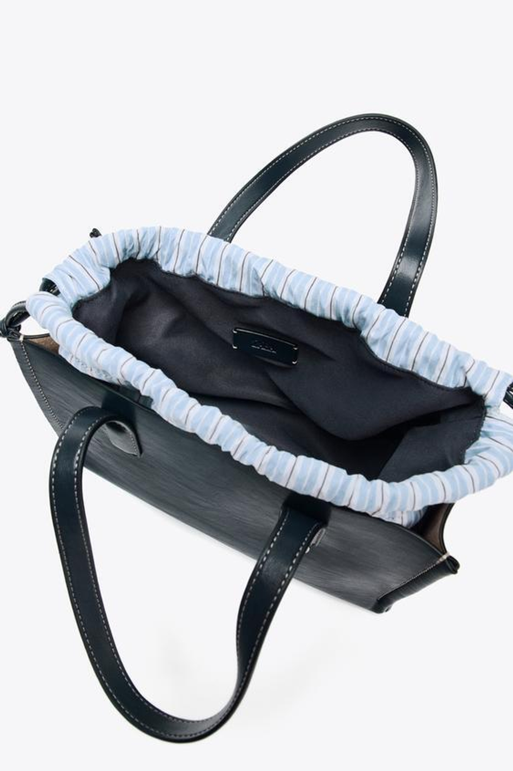 ZARA СУМКА-ШОПЕР, СИНИЙ