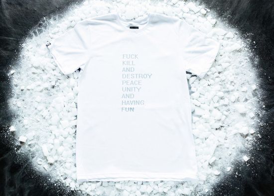 Футболка HOOK «ФАККИЛ» принт рефлектив белый