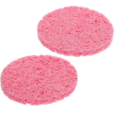 Спонжи для умывания 2шт «KLEVER», цвет розовый, d - 8,5см