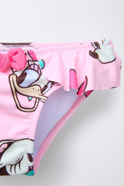 ZARA ПЛАВКИ БИКИНИ С ПРИНТОМ MINNIE MOUSE ©, РОЗОВЫЙ