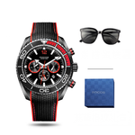 ROCOS Wind Style Collection Automatic Mechanical Movement Silicone Strap Watch Men"s Watches Silver Dial