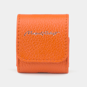 Чехол для наушников Petit из кожи теленка, оранжевого цвета