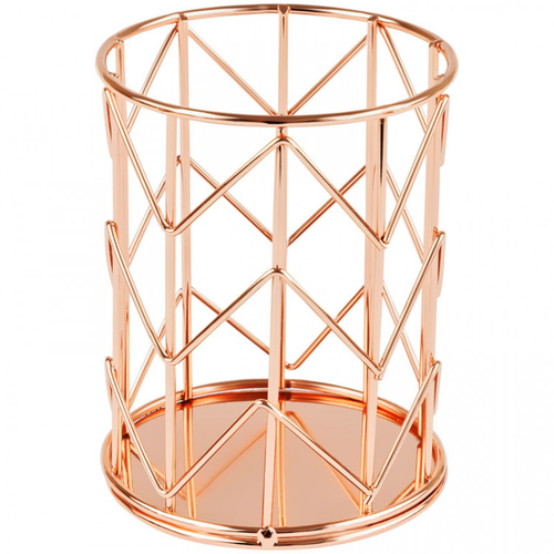 Подставка-стакан для канцелярских принадлежностей MESHU "Rose Gold" круглая, металл И