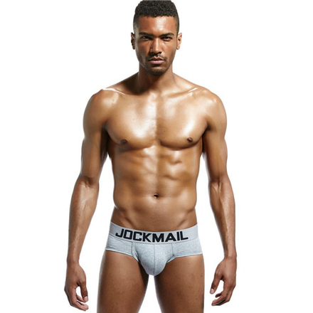 Мужские трусы брифы серые JOCKMAIL JM2023-3