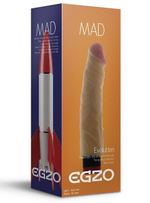 Реалистичный мультискоростной вибратор без мошонки Mad Rocket (20,5 см) (Цвет: телесный)