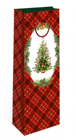 Сумка лам.12,5*36*8,5 под бутылку НГ ассорти 1шт