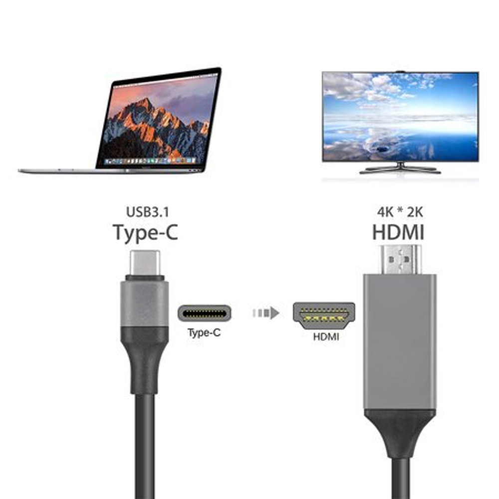 Конвертер TYPE-C-HDMI  2-метра