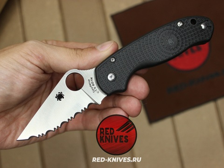 Нож Spyderco Para 3 LTW - черная рук., клинок серрейтор RK/Н84
