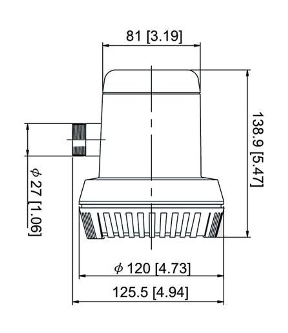 Помпа осушительная, 12 В, 600GPH (2271 л/ч), автоматическая
