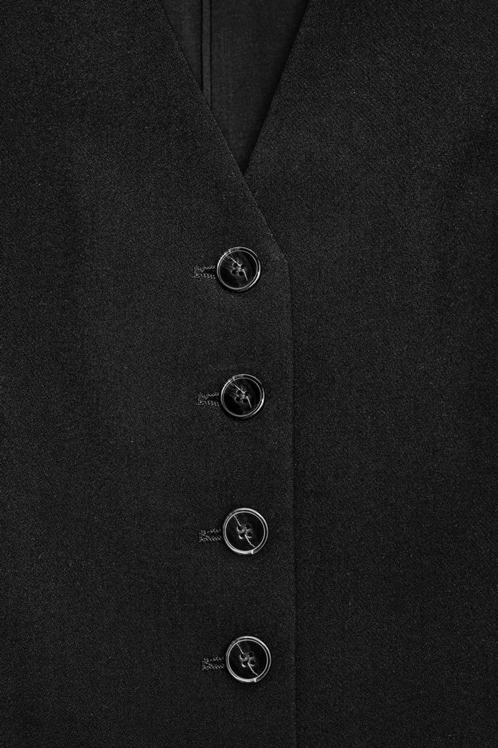 ZARA КЛАССИЧЕСКИЙ ЖИЛЕТ, ЧЕРНЫЙ