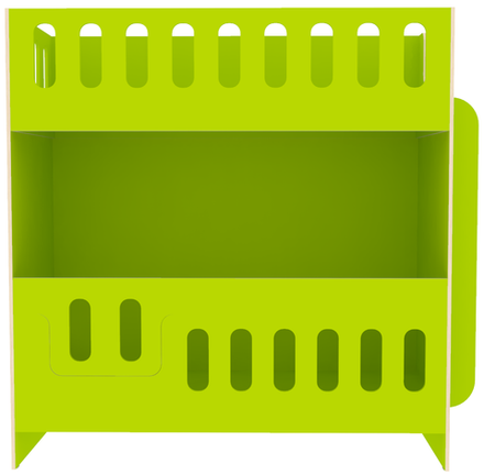 Двухъярусная кровать КарИВи cо сплошным бортом ДС-260 80x160 Лайм