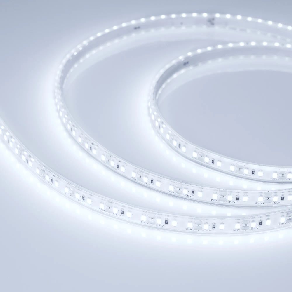 Светодиодная лента герметичная RTW-PU-A120-10.5mm 12V Cool 8K (16.8 W/m, IP68, Wire 2m, 5m) (Arlight, -) 029595(3)