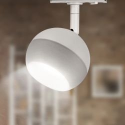 Трековый светильник однофазный ЭРА Round TR46-GX53 WH под лампу GX53 белый | Однофазные светильники под лампу