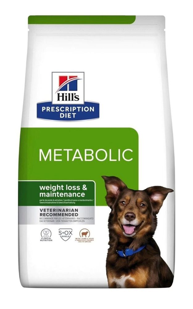 Сухой диетический корм Hill&#39;s Prescription Diet Metabolic для собак способствует снижению и контролю веса, с ягненком и рисом 1,5 кг