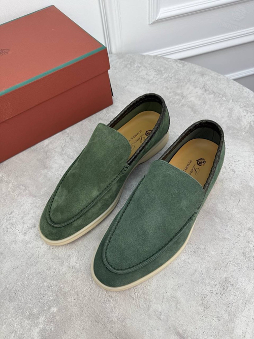 Лоферы Loro Piana Summer Walk со вставками кожи крокодила