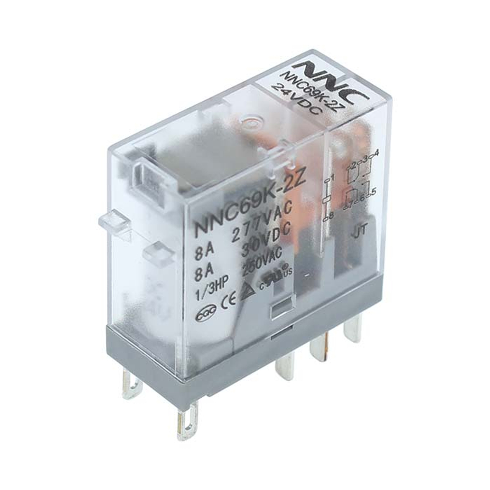 Электромагнитные реле 2 контакта, 24VDC, 5A (20 шт.)